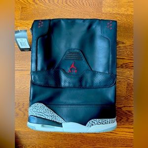 RARE NIKE AIR JORDAN RETRO 3 ELEPHANT SHOE LAPTOP BAG BLACK CEMENT 204420-010